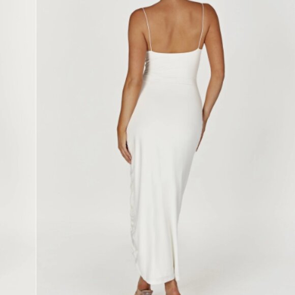 Meshki Nevaeh Rose Midi Dress White XXS - Picture 7 of 7